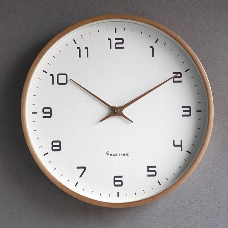 Minimalist Scandinavian Wooden Wall Clock