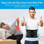 360° Lumbar Support Back Belt | Memory Foam with Aluminum & Steel Springs | Breathable & Discreet Under Clothing