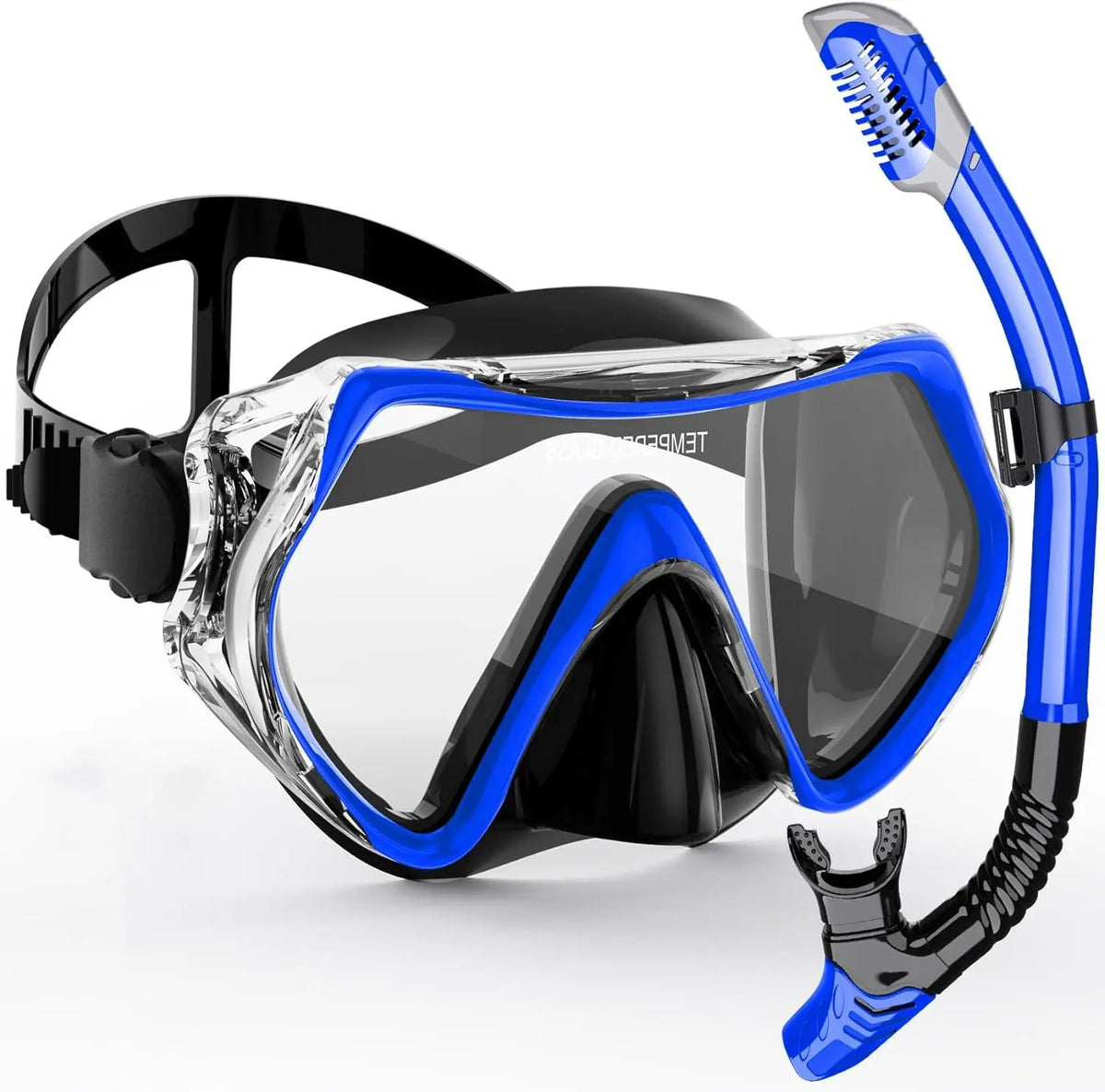 Adult Snorkel Mask Kit | Anti-Fog & Impact-Resistant | Silicone Seal & Dry Snorkel | 180° Wide View