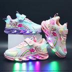 LED Light-Up Sneakers for Kids - Princess Design