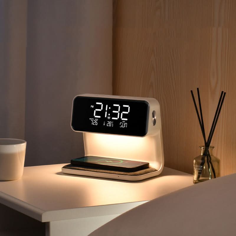 Transparent LCD Alarm Clock with Adjustable Brightness