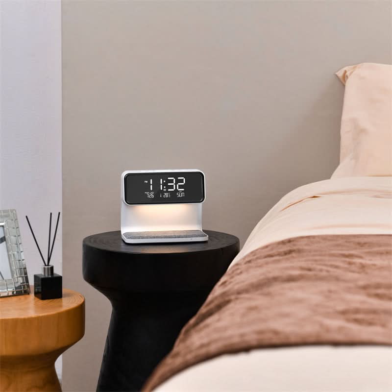 Transparent LCD Alarm Clock with Adjustable Brightness
