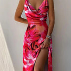 Women's Wedding Guest Dress with Side Slit | Maxi