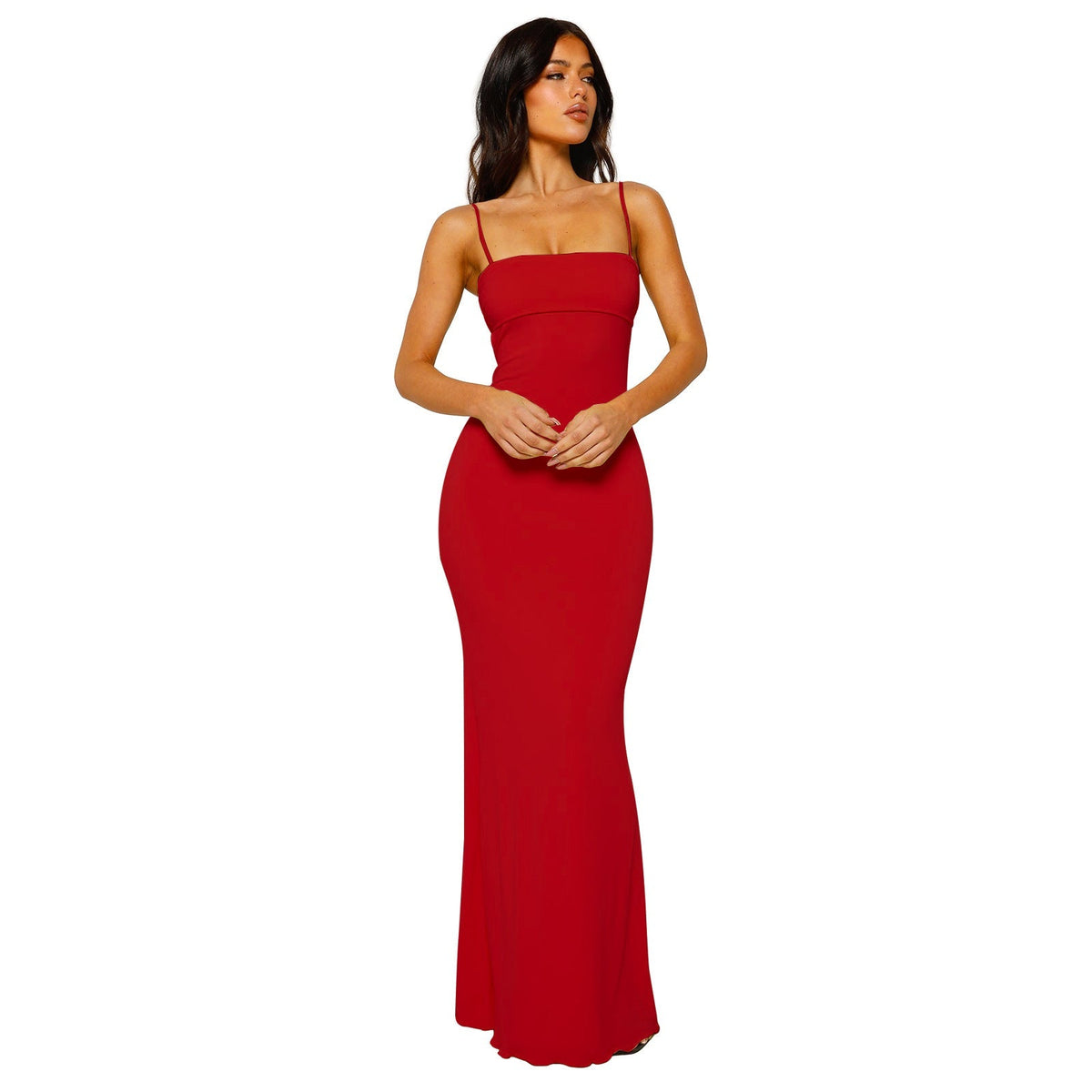 Women’s Square Neck Evening Dress | Maxi